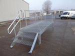 An example of a metal footbridge made in-house